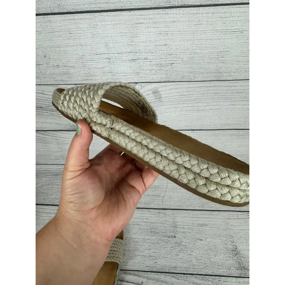 Soludos Women's Natural Braided Pool Slide Sandals Size 9
